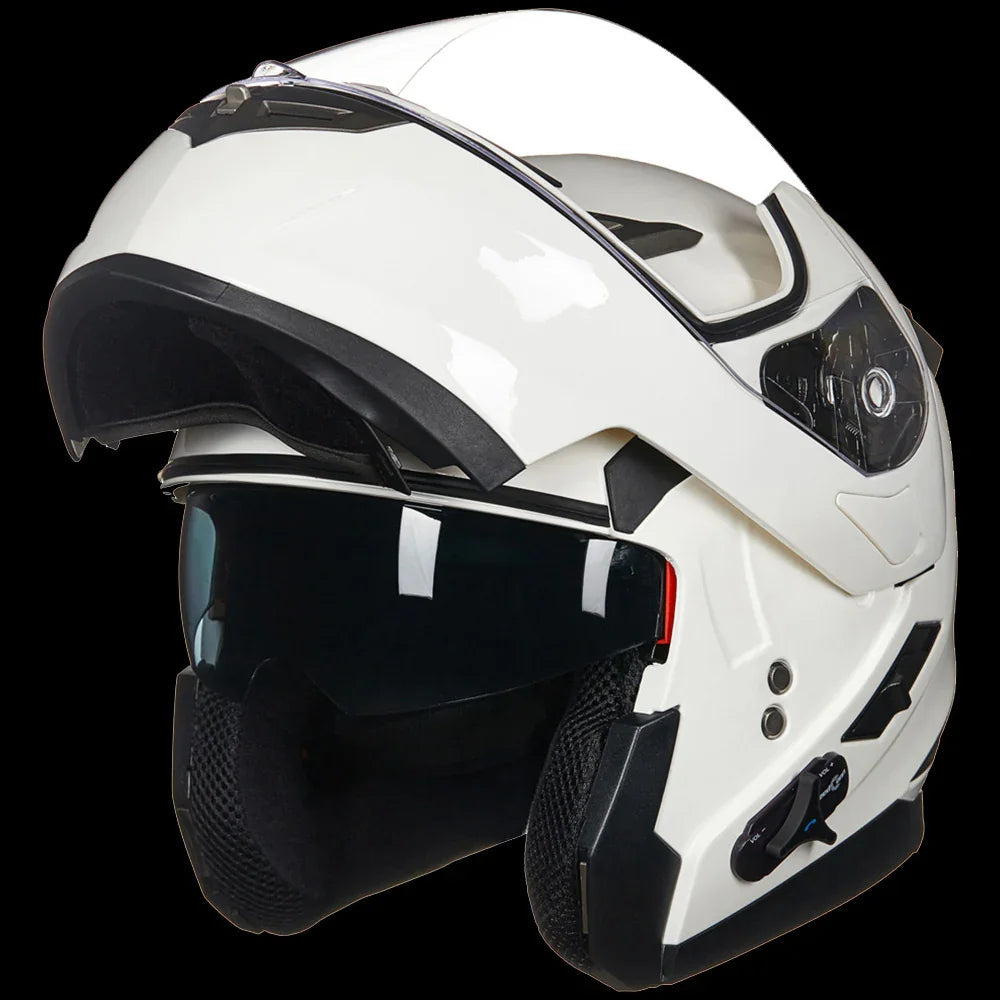 flip up full face motorcycle helmets ILM Bluetooth Integrated Modular Flip up Full Face Motorcycle Helmet Model 953PRO