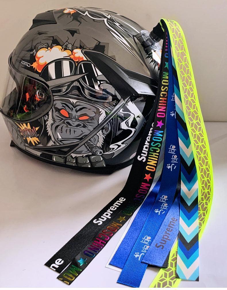 Motorcycle Helmet Decoration Streamers – Bean's Moto Booth Motorcycle Helmet Decoration Streamers – Bean's Moto Booth