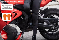 WOSAWE women motorcycle riding leggings with knee pads for daily rides