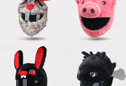 Funny cartoon motorcycle helmet covers as unique gifts for riders