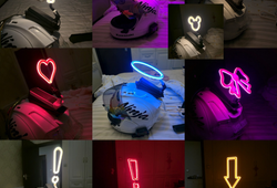 Personalized Helmet Decoration Light on a motorcycle helmet