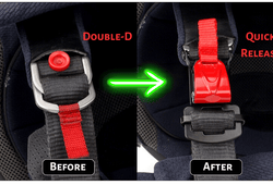 JAKTK helmet quick release buckle for Double-D ring helmet straps