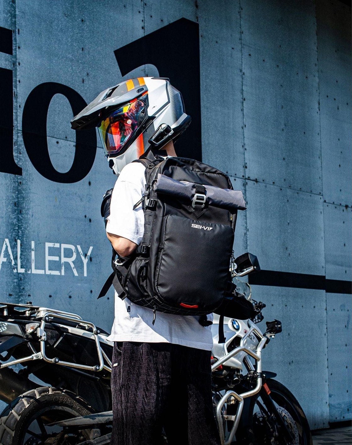 Motorcycle camping backpack discount