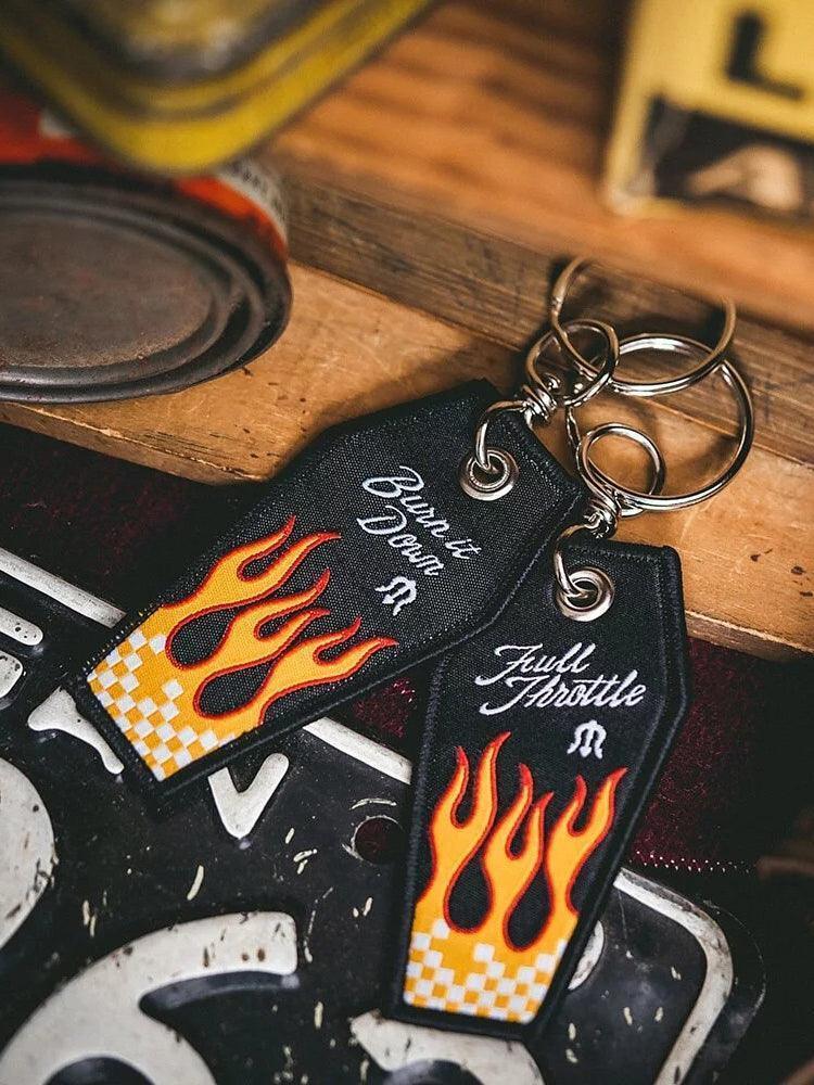 METALIZE™ Vintage Motorcycle Handmade Embroidered Keychain