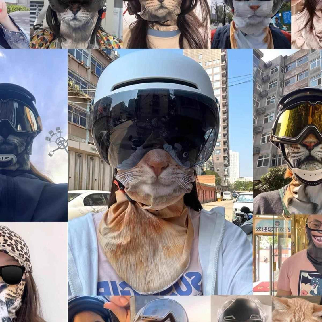 funny motorcycle helmets photos Funny Motorcycle Riding Mask – Bean's Moto Booth