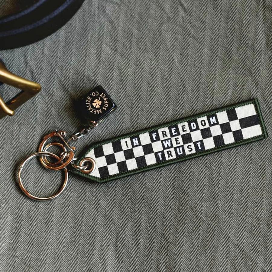 METALIZE™ Vintage Motorcycle Handmade Embroidered Keychain