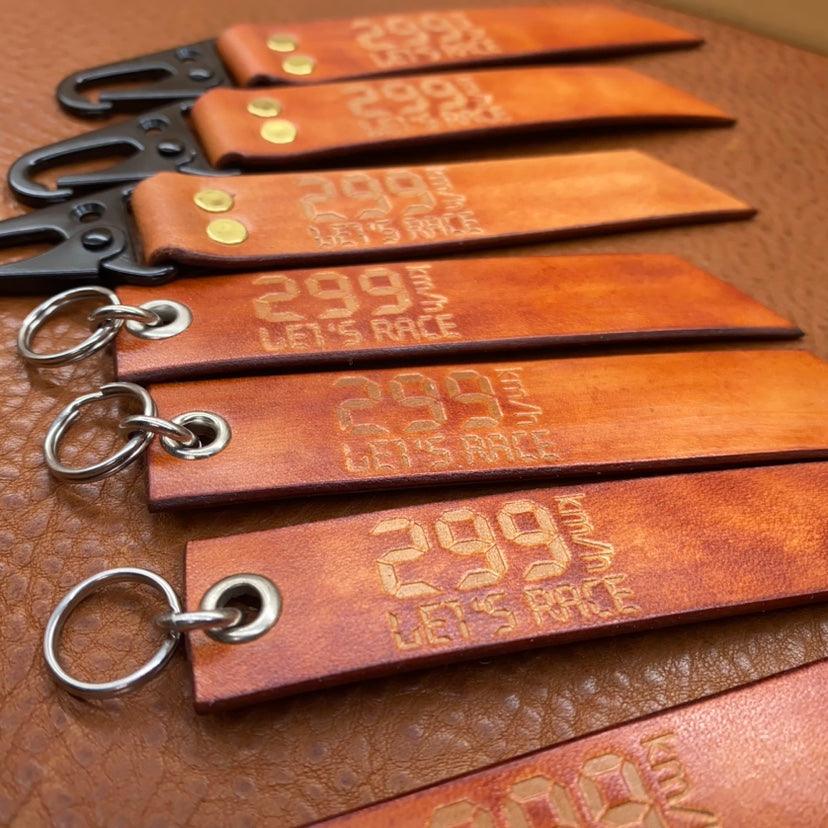 299KM/h Top-Speed Leather Handmade Motorcycle Keychain