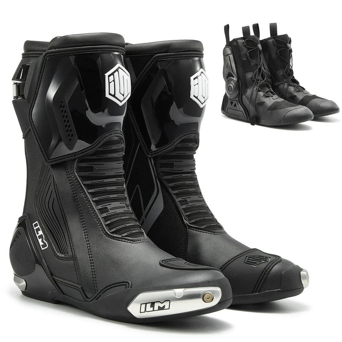 ILM Motorcycle Racing Boots Enhanced Ventilation Anti Slip Street Riding Sport Footwear CE Protective Gear Model BRC1