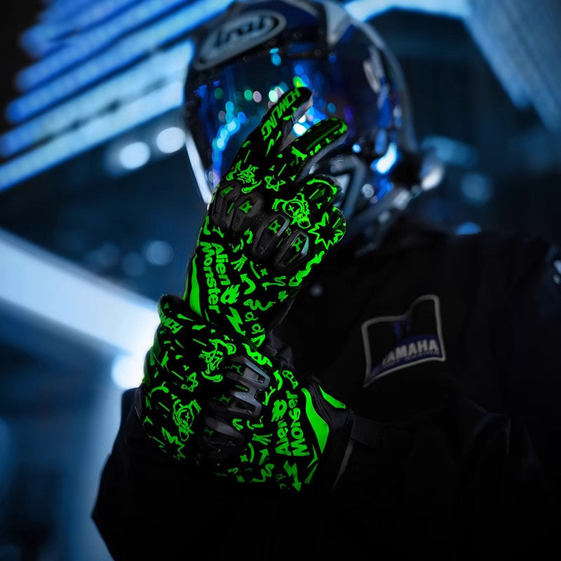 ALIEN MONSTER™ Battle Mech Luminous Motorcycle Gloves