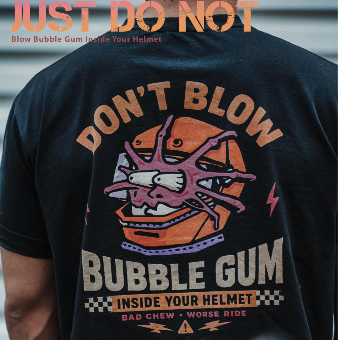 CYCROUT™ [Just Do Not] Helmet & Bubblegum Graphic T-Shirt