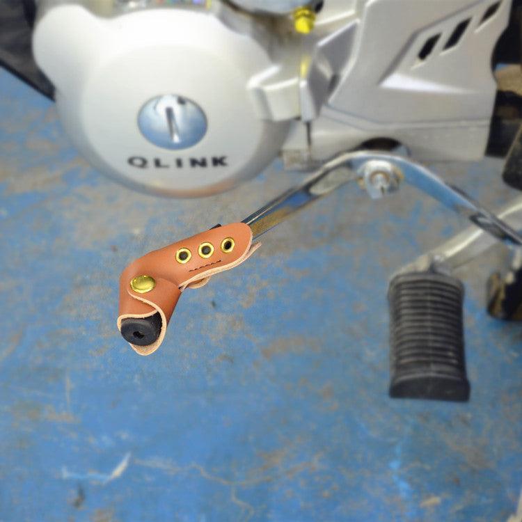 Vintage Motorcycle Leather Gear Shift Protector