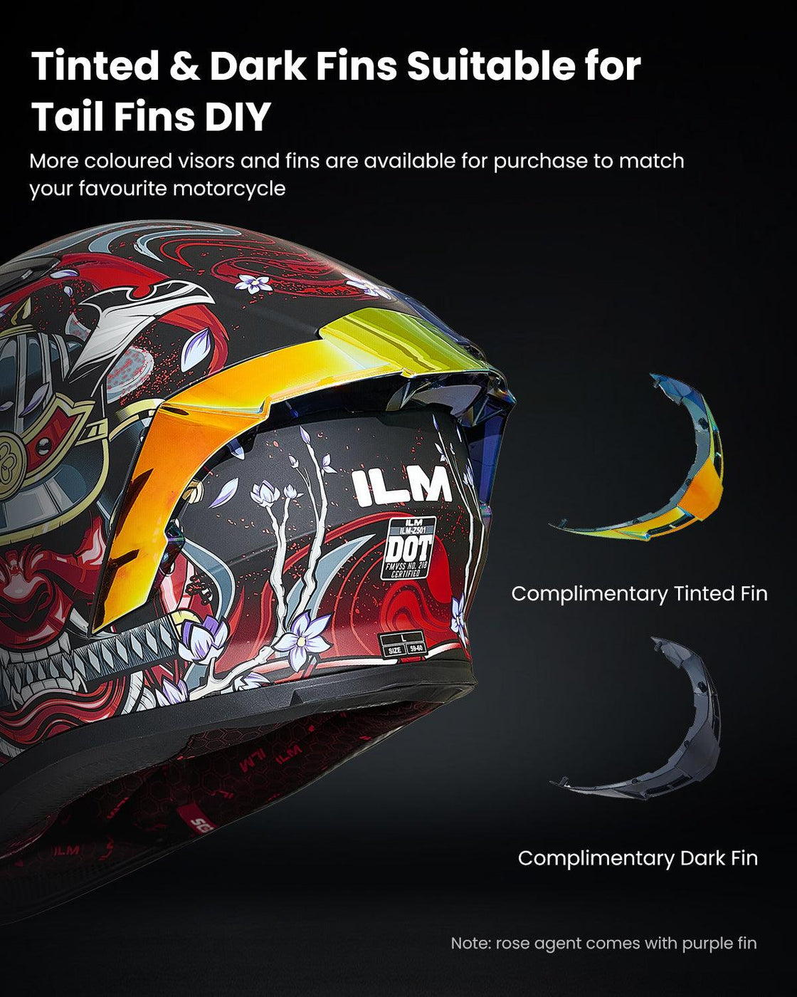 full face motorcycle helmets under 50 ILM Full Face Motorcycle Helmet Model Z501 Lizzard Red / Small