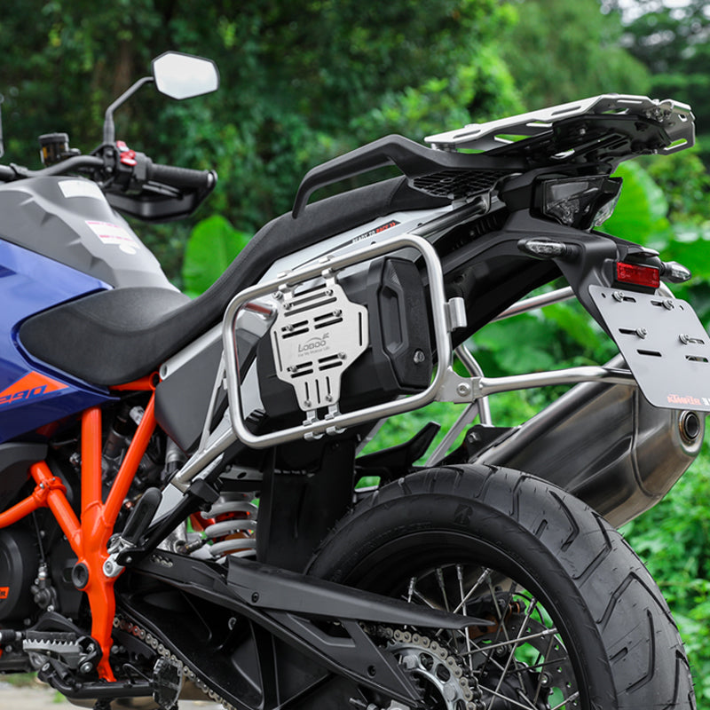 LOBOO Motorcycle Tool Box – Waterproof Engineering Plastic Case with Aluminum Mounting Plate, Lockable Universal Design