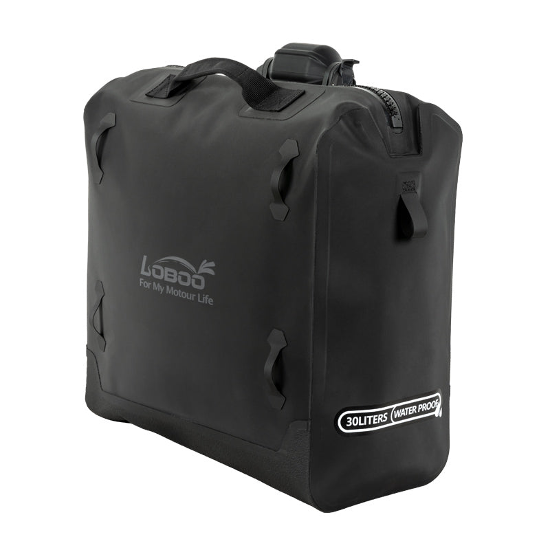 LOBOO Inflatable Motorcycle Side Bag Set – ALPS Series Waterproof Travel Saddle Bags (Available in 23L, 30L, or Mixed 23L+30L Options)
