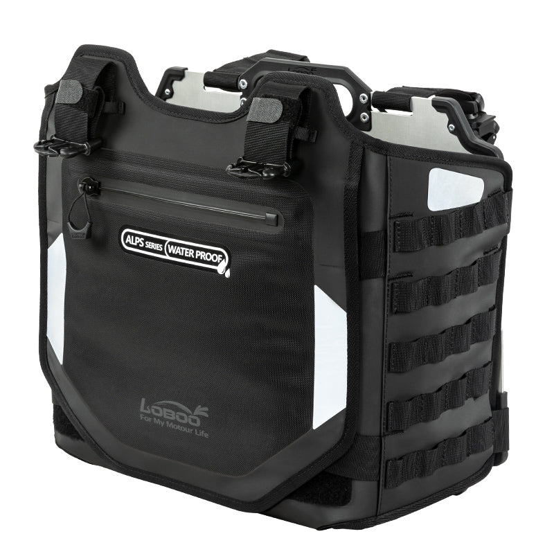 LOBOO Inflatable Motorcycle Side Bag Set – ALPS Series Waterproof Travel Saddle Bags (Available in 23L, 30L, or Mixed 23L+30L Options)
