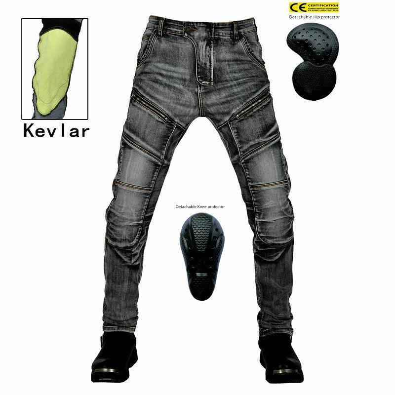 thumbnail image 2 of Men's Motorcycle Jeans With Removable Protectors & Aramid Fabric - MDM Biker Pants 2 of 4