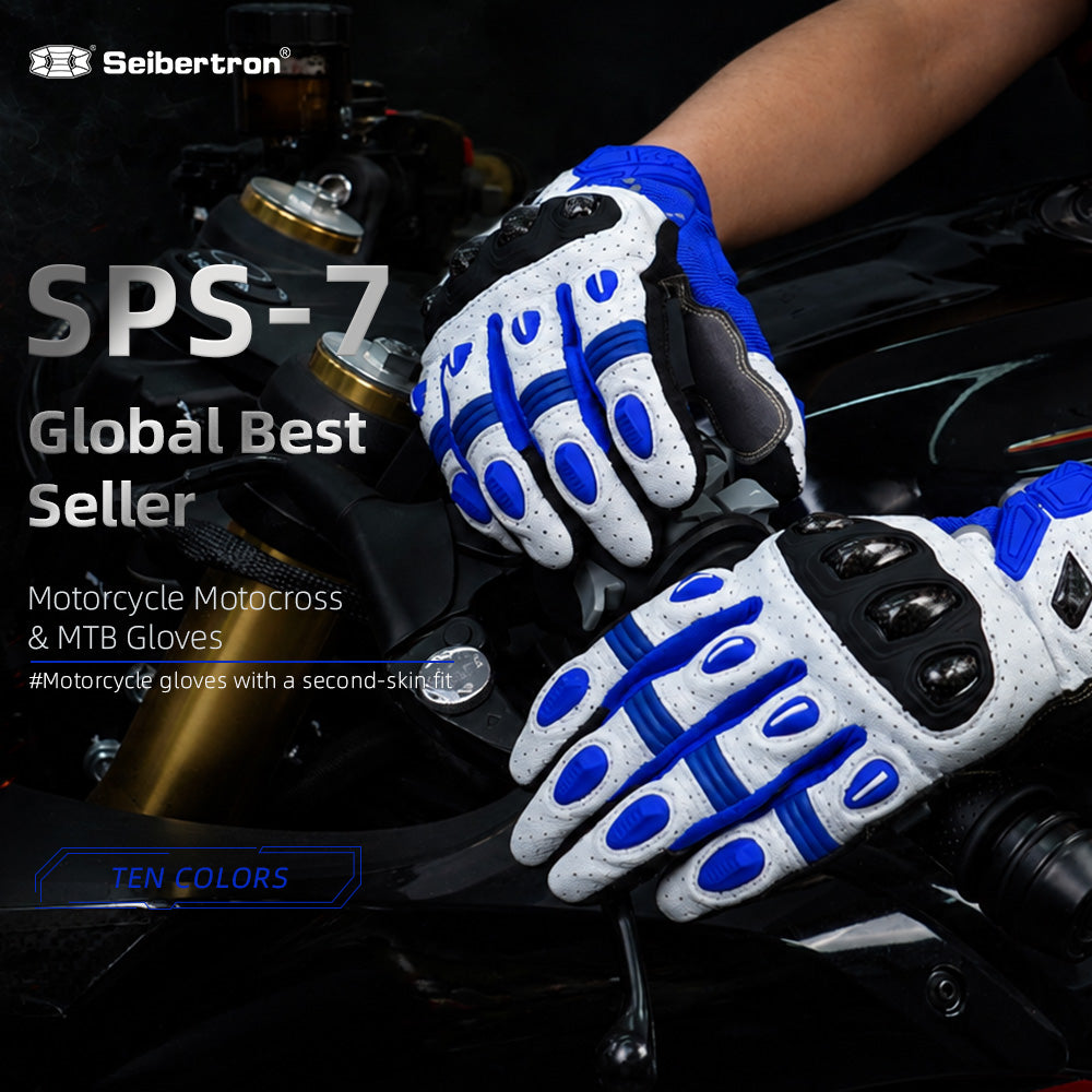 Seibertron SPS-7 Superior Protection Series Motorcycle Riding Gloves - Breathable Touchscreen Carbon Fiber Protection - supplier media 35