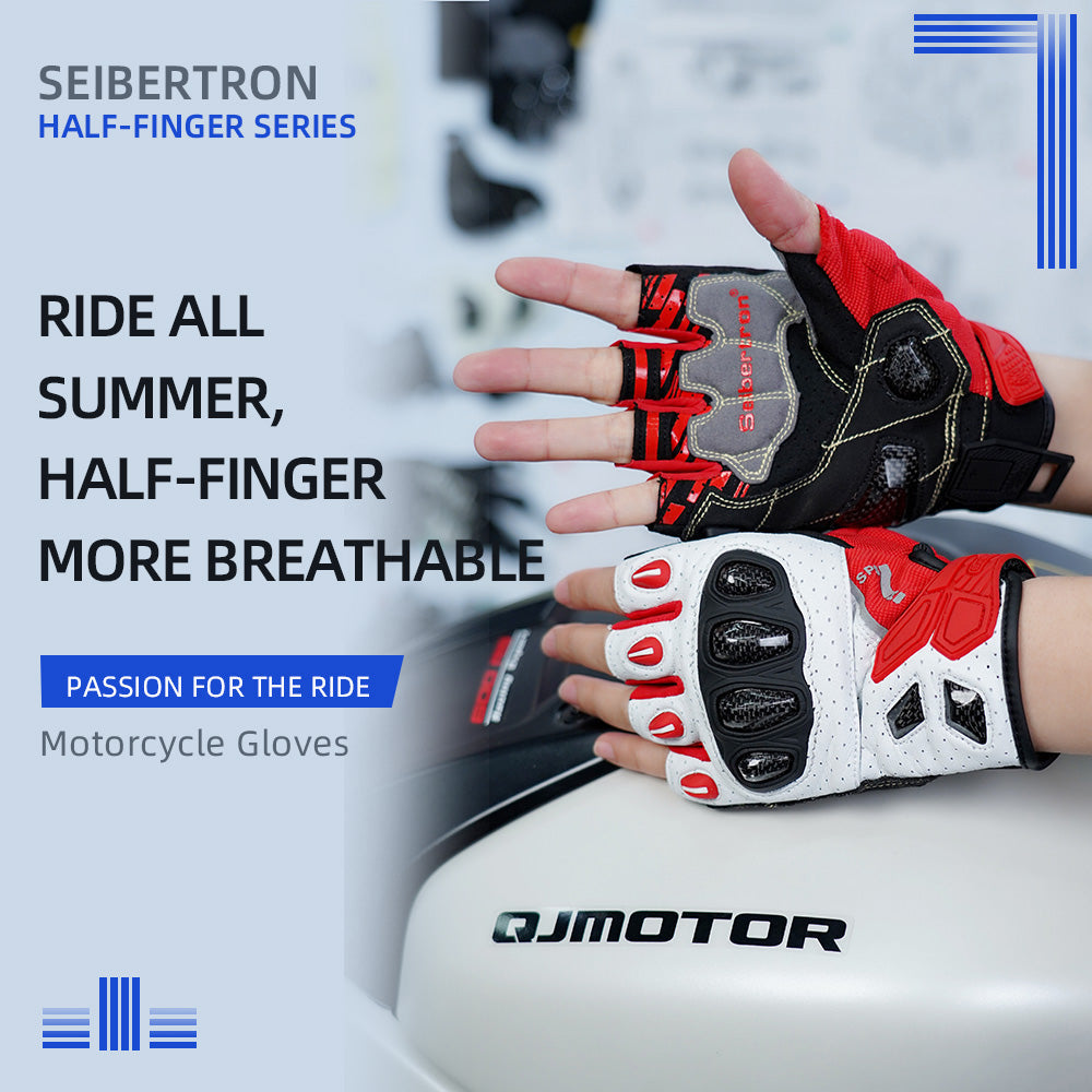 Seibertron SPS-7H Superior Protection Series Half-Finger Motorcycle Riding Gloves - supplier media 15