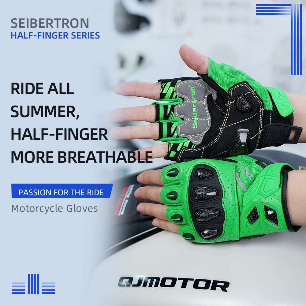 Seibertron SPS-7H Superior Protection Series Half-Finger Motorcycle Riding Gloves - supplier media 28