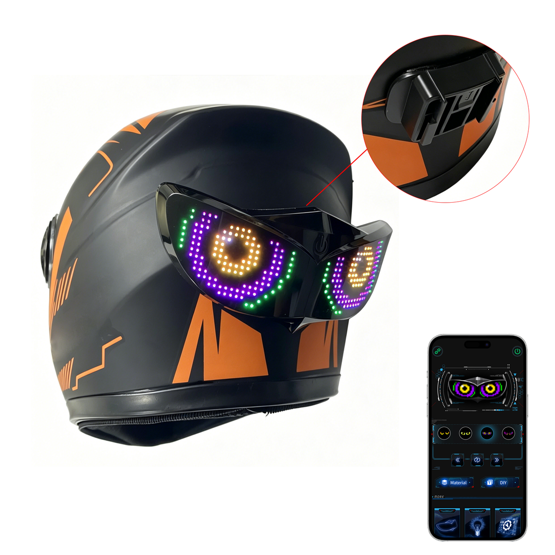 LOY™ B3 Smart LED Helmet Light – Bean's Moto Booth