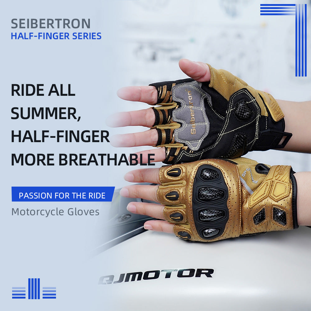 Seibertron SPS-7H Superior Protection Series Half-Finger Motorcycle Riding Gloves - supplier media 23