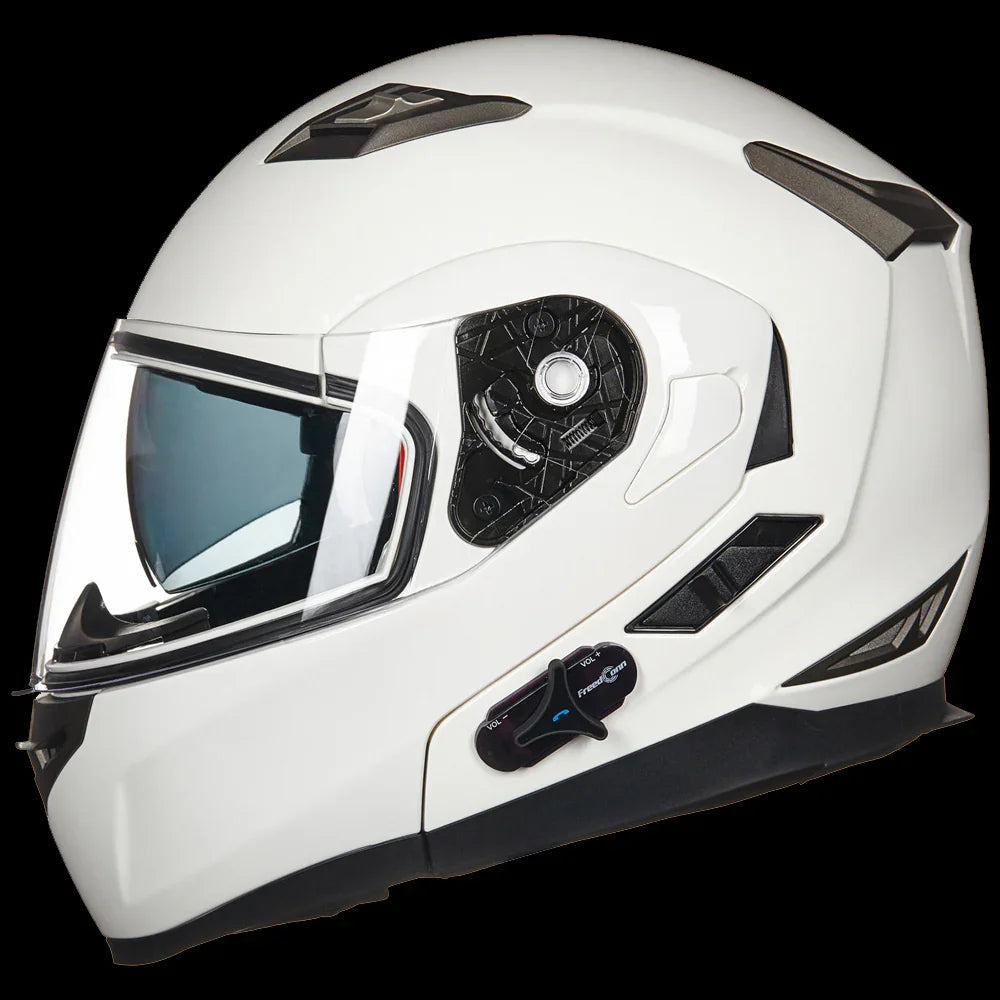 battery for ilm motorcycle helmet ILM Bluetooth Integrated Modular Flip up Full Face Motorcycle Helmet Model 953PRO Pro Matte Black / Medium