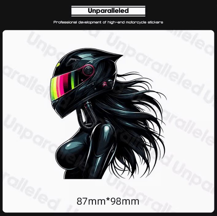 Lady Knight Sticker Unparalleled™ Dark Lady Knight Sticker – Bean's Moto Booth