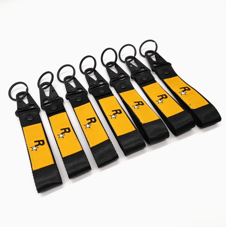 Rockstar Double-sided Embroidered Keychain