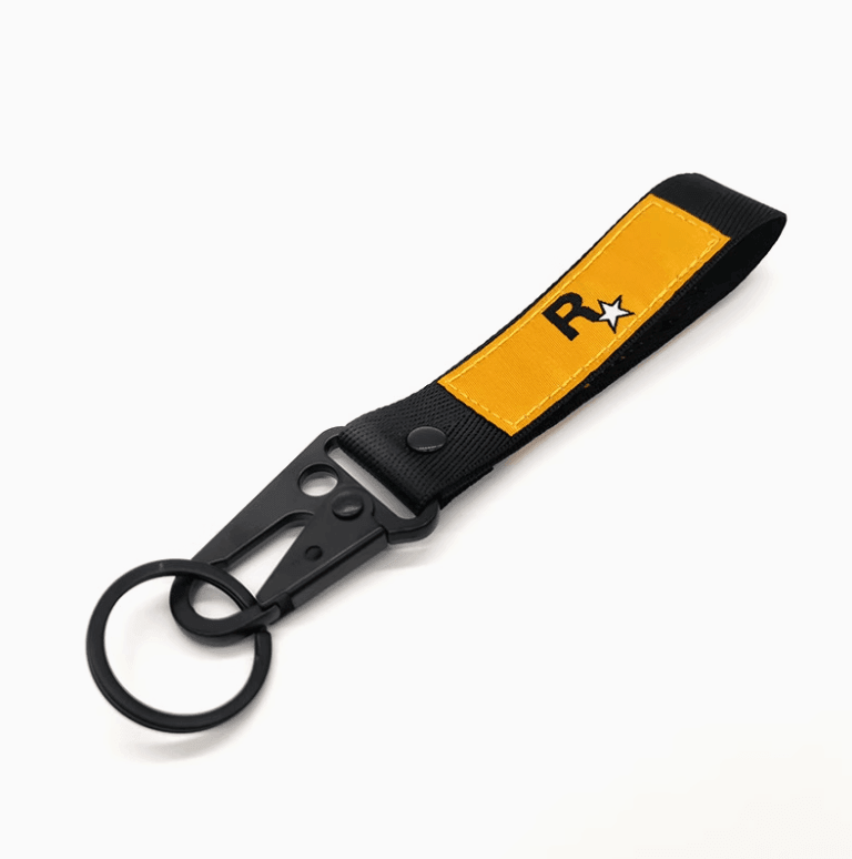 Rockstar Double-sided Embroidered Keychain