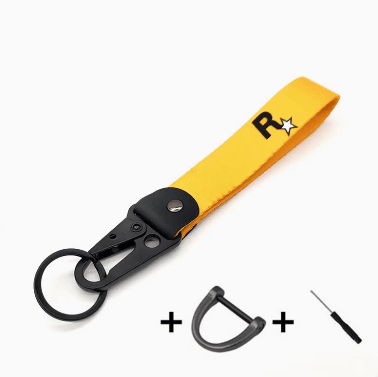 Rockstar Double-sided Embroidered Keychain