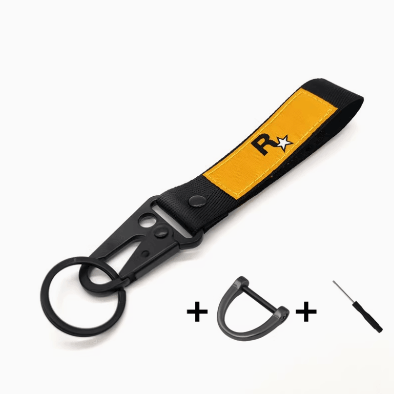 Rockstar Double-sided Embroidered Keychain