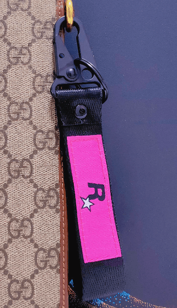 Rockstar Double-sided Embroidered Keychain