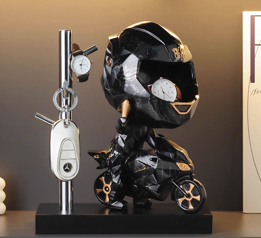 Moto Rider Themed Key Storage Decor