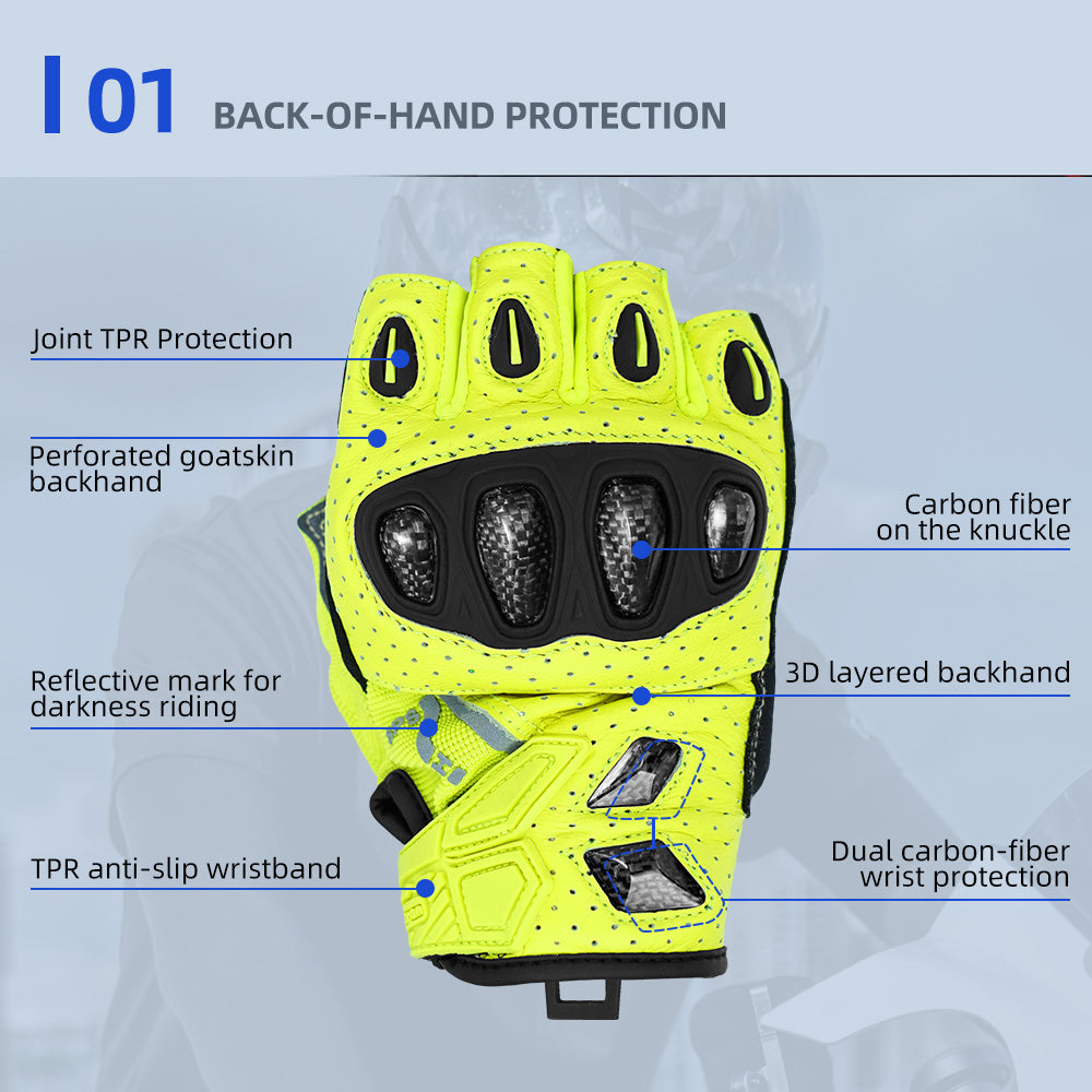 Seibertron SPS-7H Superior Protection Series Half-Finger Motorcycle Riding Gloves - supplier media 39