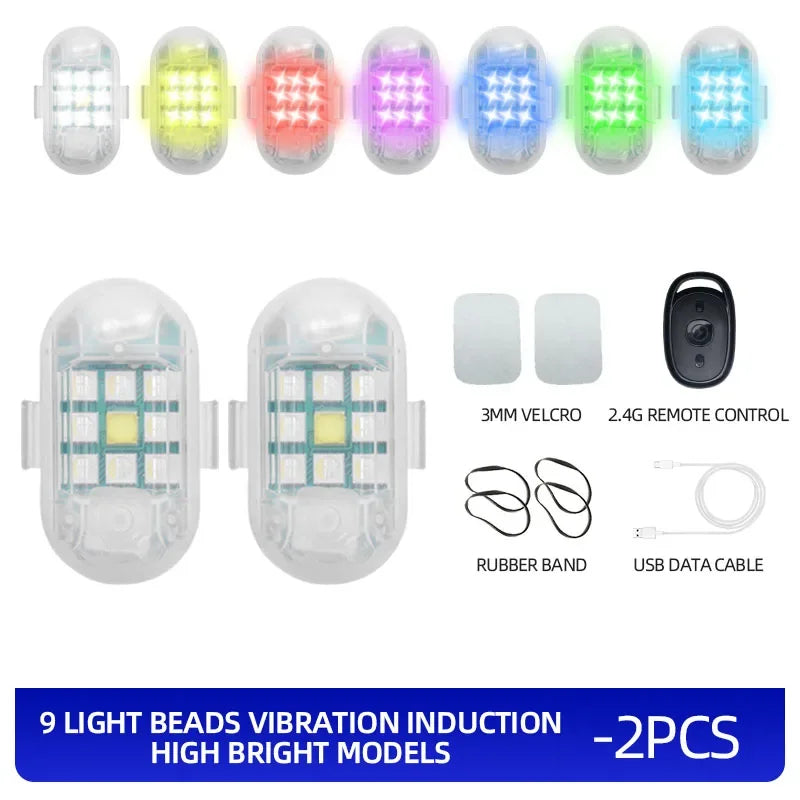 Led Wireless Waterproof Remote Control Motorcycle Strobe Light