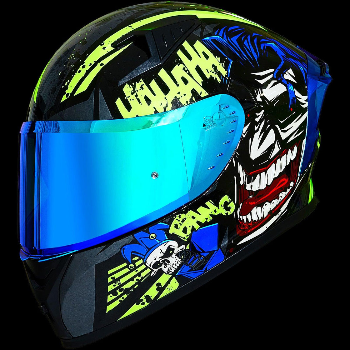 ILM Full Face Motorcycle Helmet Model Z501 Surprise Yellow / Small