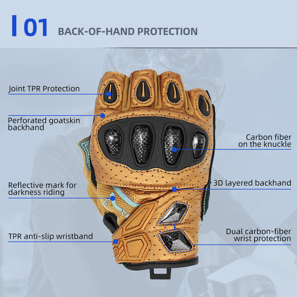 Seibertron SPS-7H Superior Protection Series Half-Finger Motorcycle Riding Gloves - supplier media 24