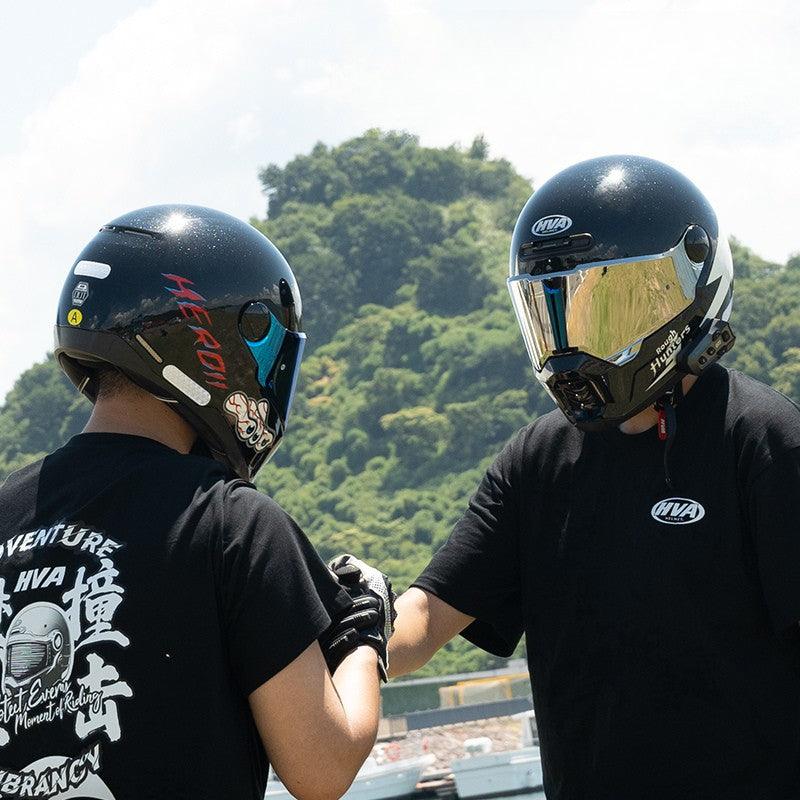 classic motorcycle helmet full face HVA™ Retro Full-Face Motorcycle Helmet – Bean's Moto Booth