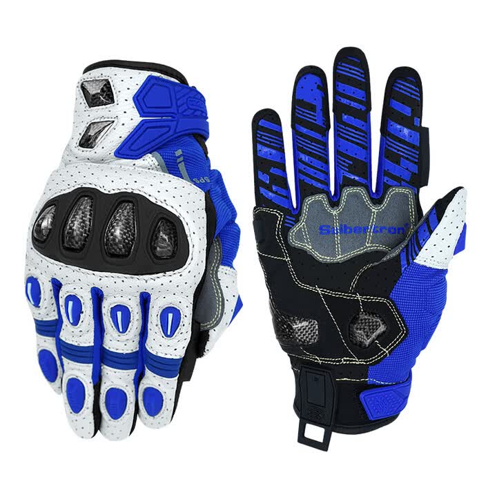 Seibertron SPS-7 motorcycle gloves in Klein Blue