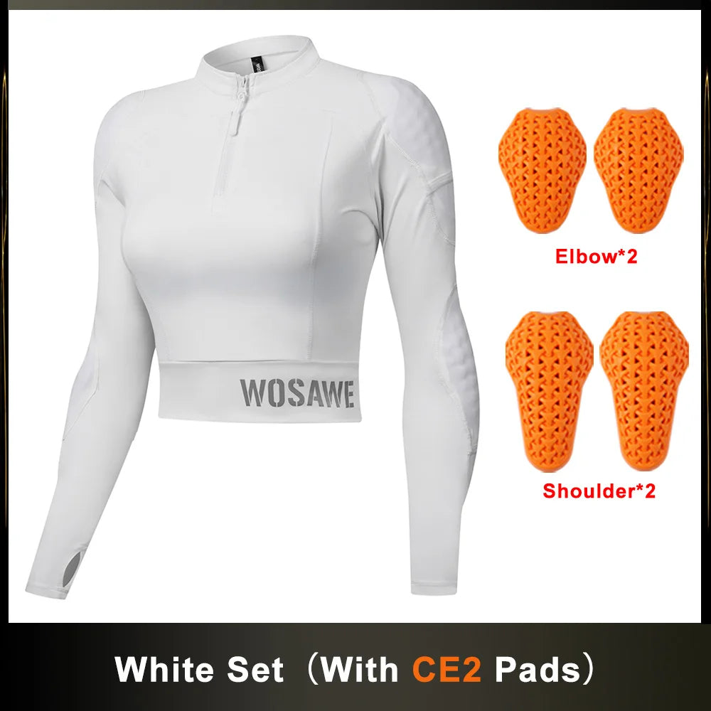 WOSAWE™ Women Motorcycle Armored Riding Shirt