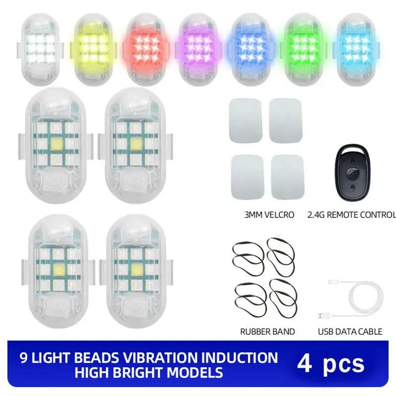 Led Wireless Waterproof Remote Control Motorcycle Strobe Light