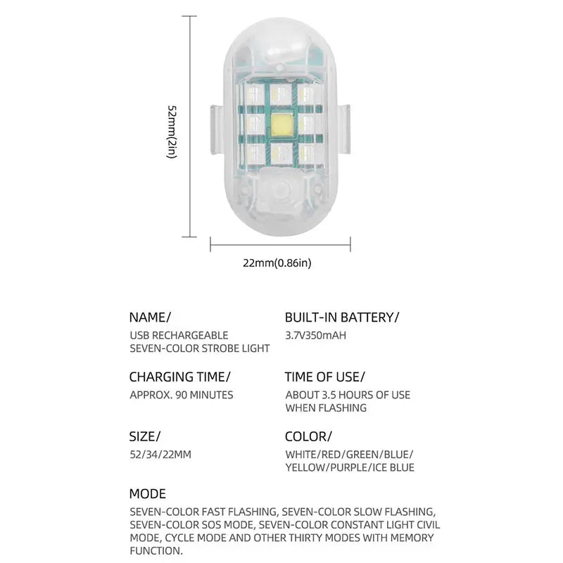 Led Wireless Waterproof Remote Control Motorcycle Strobe Light