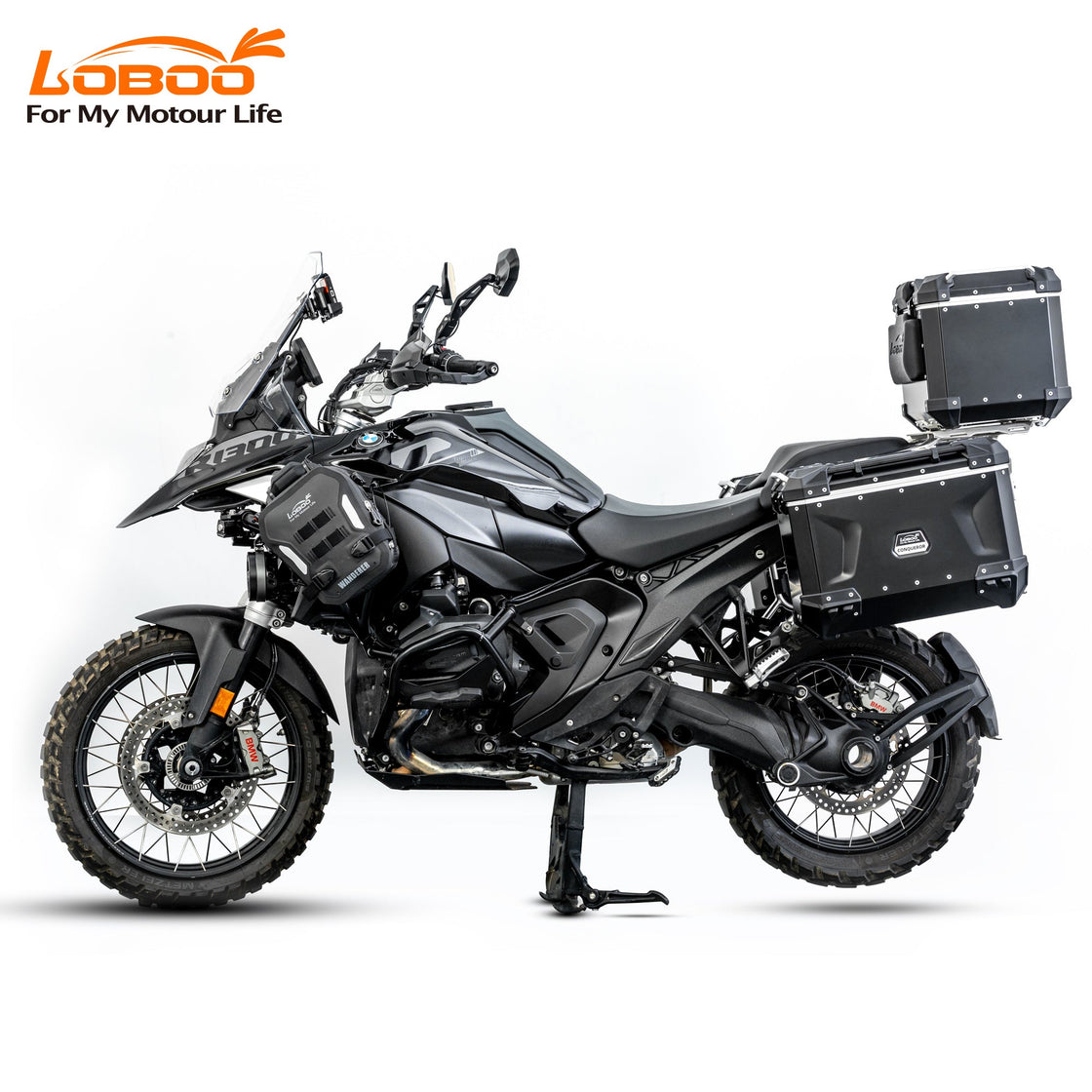 LOBOO CONQUEROR Aluminum Cases & Racks Set for BMW R1300GS / R1300GS Adventure