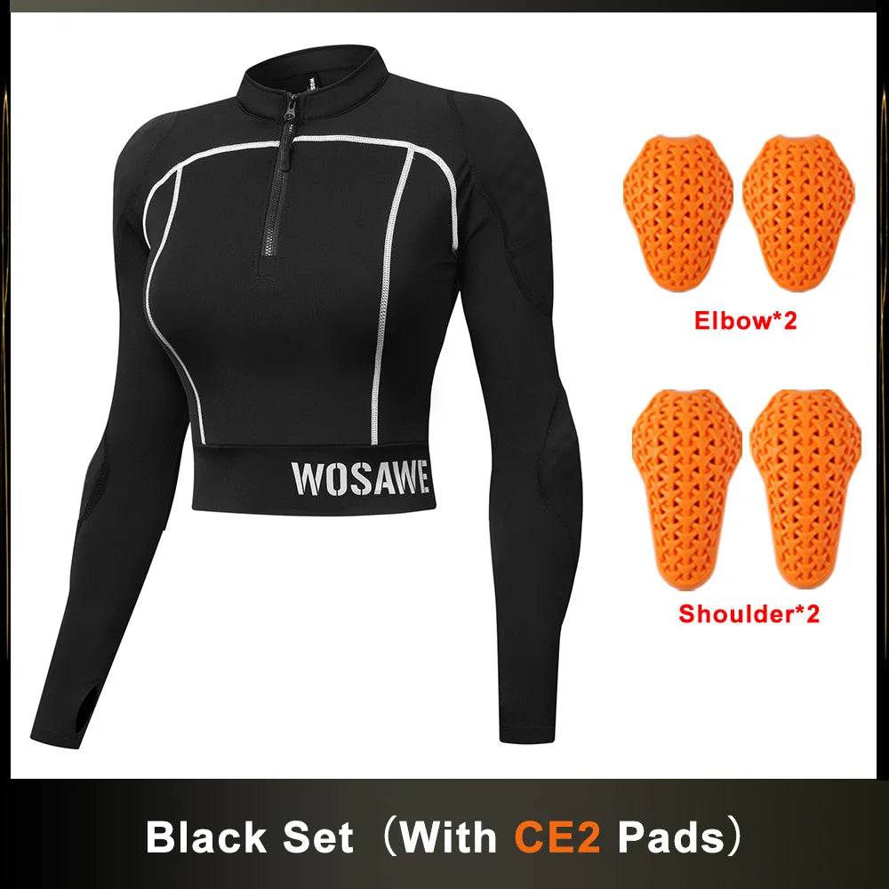 WOSAWE™ Women Motorcycle Armored Riding Shirt