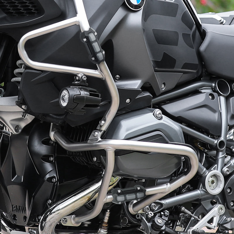 LOBOO Crash Bar Bumper Pads(Pair) – Universal Motorcycle Frame Protectors with Rubber Cushion, Fits 22–25mm Bars