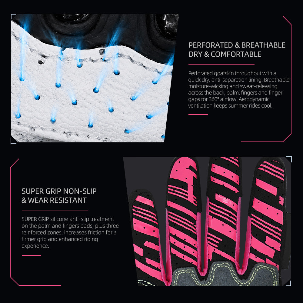 Seibertron SPS-7 Superior Protection Series Motorcycle Riding Gloves - Breathable Touchscreen Carbon Fiber Protection - supplier media 49