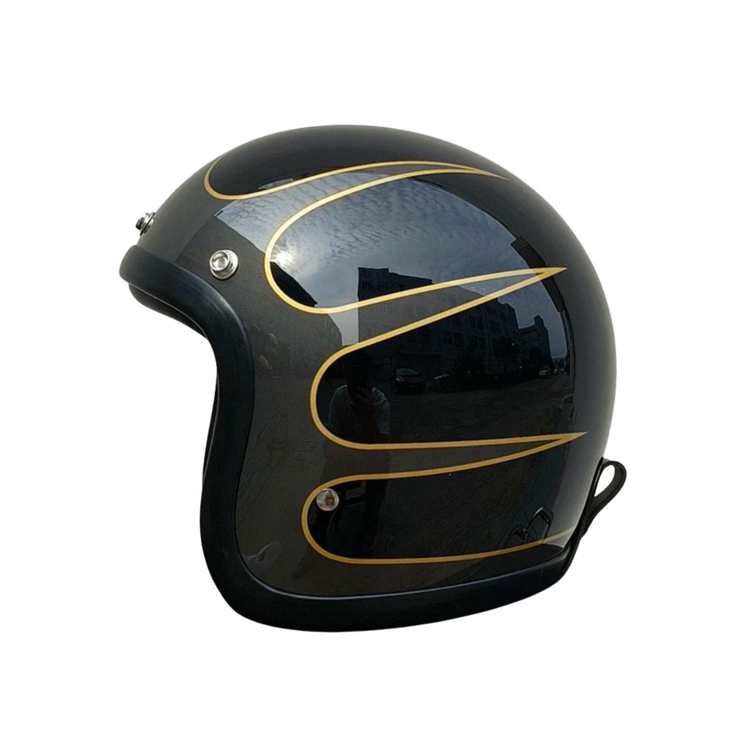 chopper motorcycle helmets Low Profile Vintage Helmet 2022 Daiwa Salamandura LT JXJ Simpson Chopper Helmet Choose Your Tire Size:Other