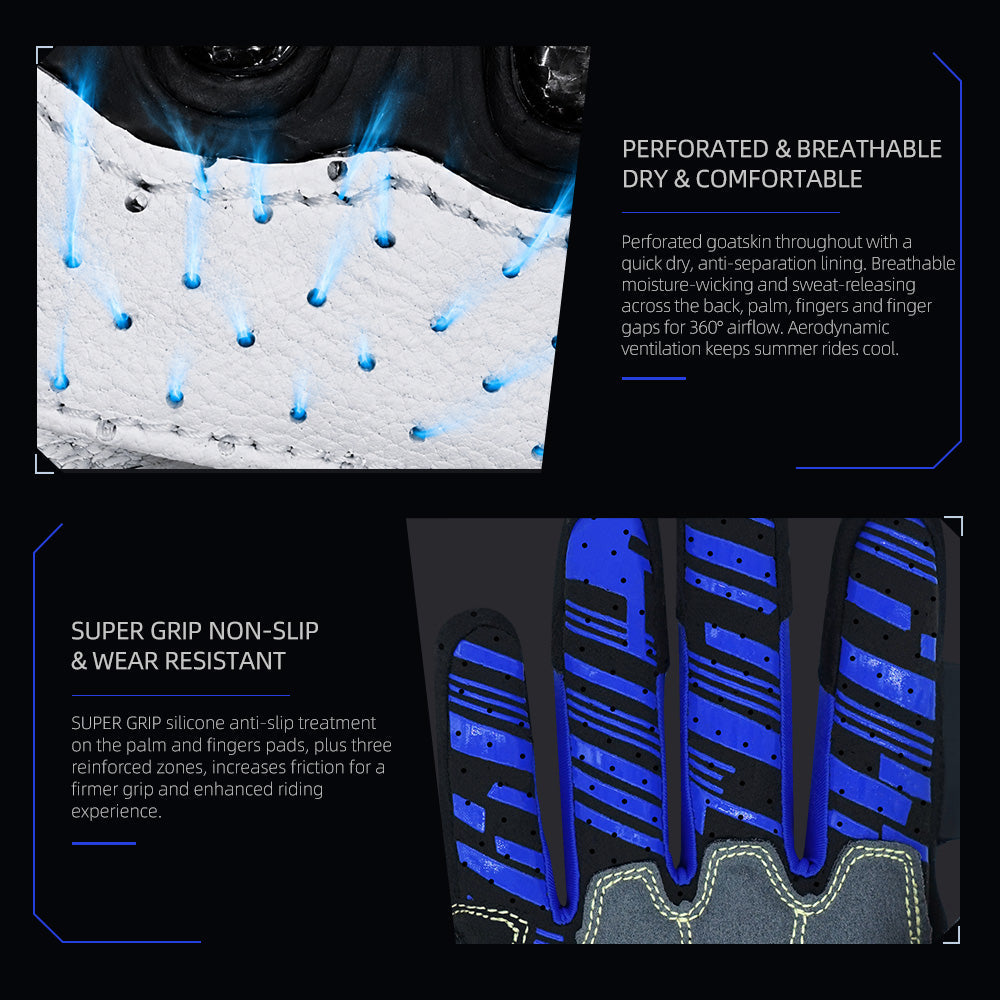 Seibertron SPS-7 Superior Protection Series Motorcycle Riding Gloves - Breathable Touchscreen Carbon Fiber Protection - supplier media 38