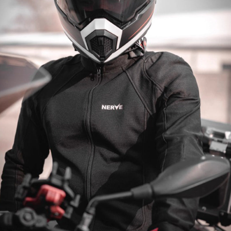 NERVE™ Black Diamond Mesh Summer Motorcycle Riding Jacket for Men/Women