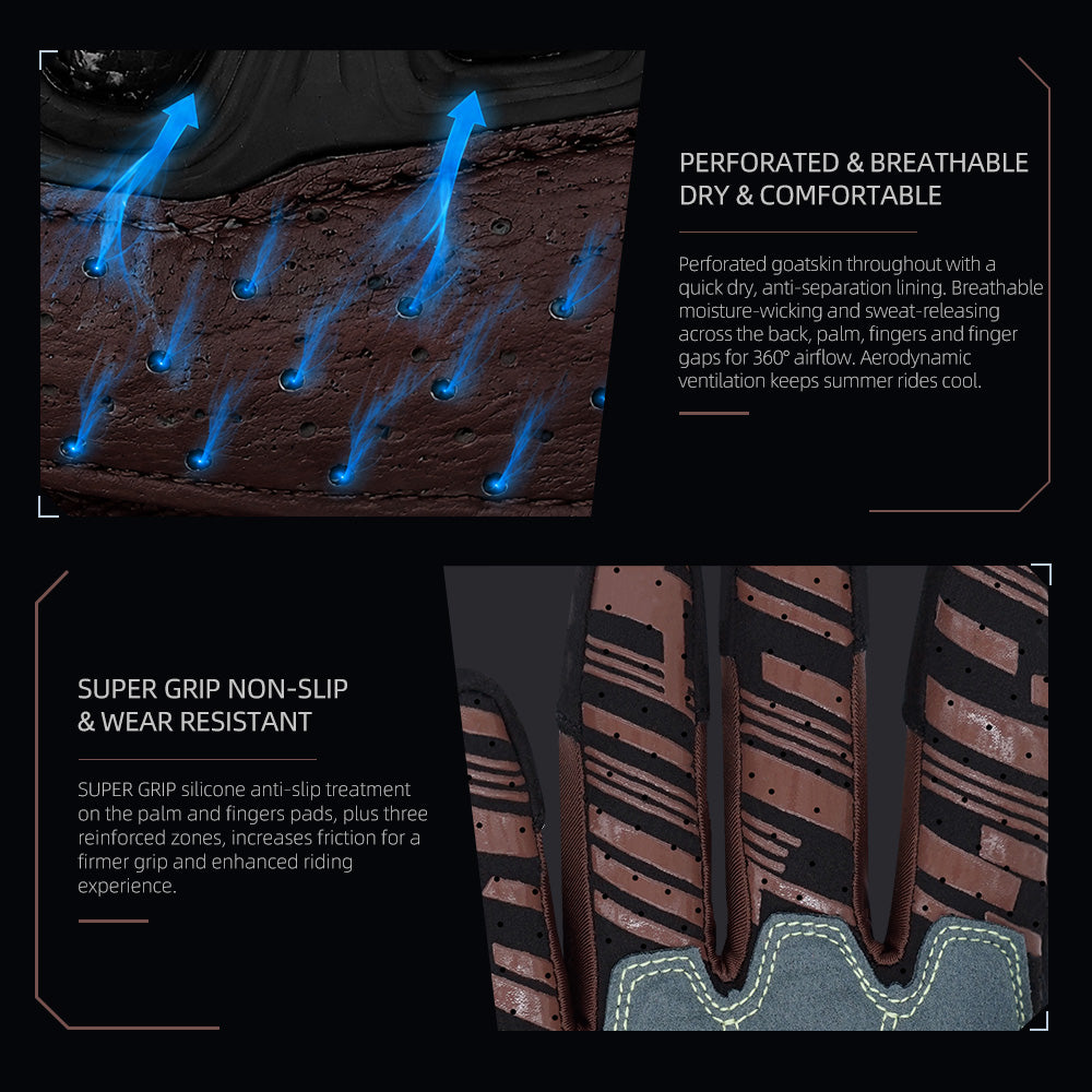 Seibertron SPS-7 Superior Protection Series Motorcycle Riding Gloves - Breathable Touchscreen Carbon Fiber Protection - supplier media 46
